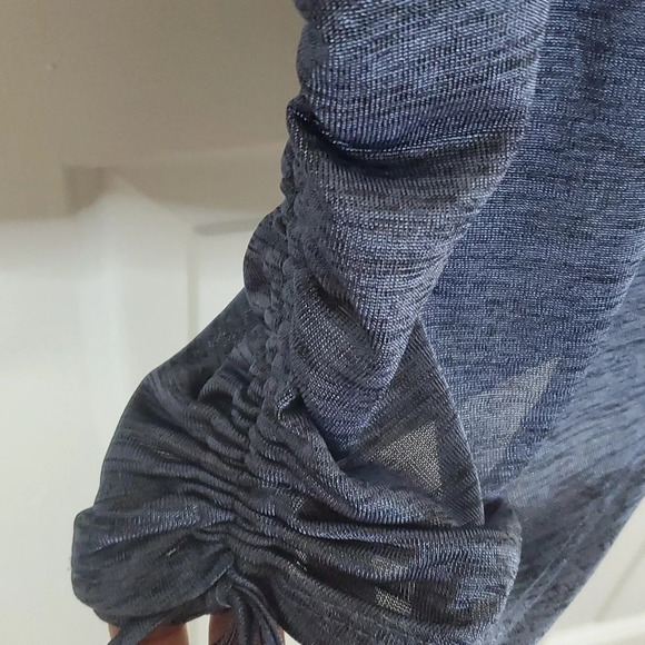 Simply Vera Vera Wang Womens Sheer Cap Sleeve Top with Side Gathered Tie - Picture 4 of 11